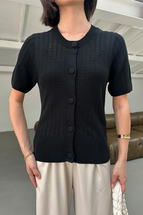 Merserize Hırka Siyah