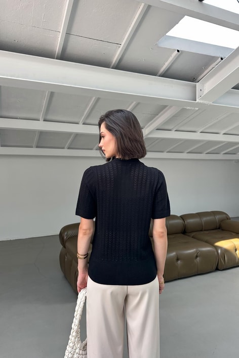 Merserize Hırka Siyah