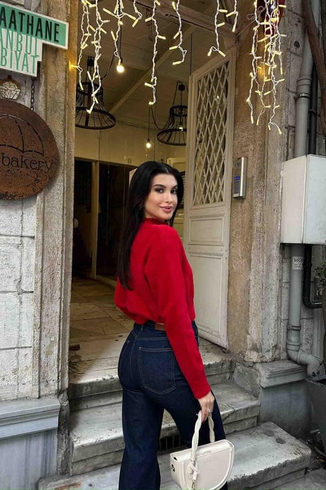 Paris Love Hırka Kırmızı