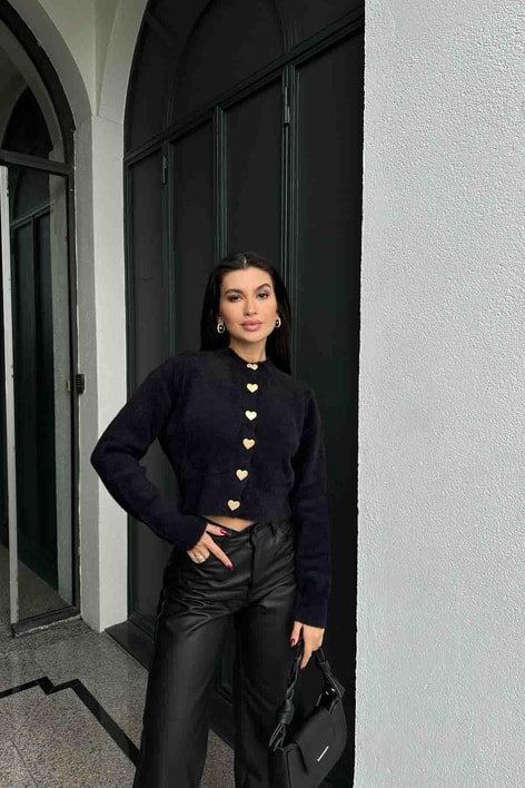 Paris Love Hırka Siyah