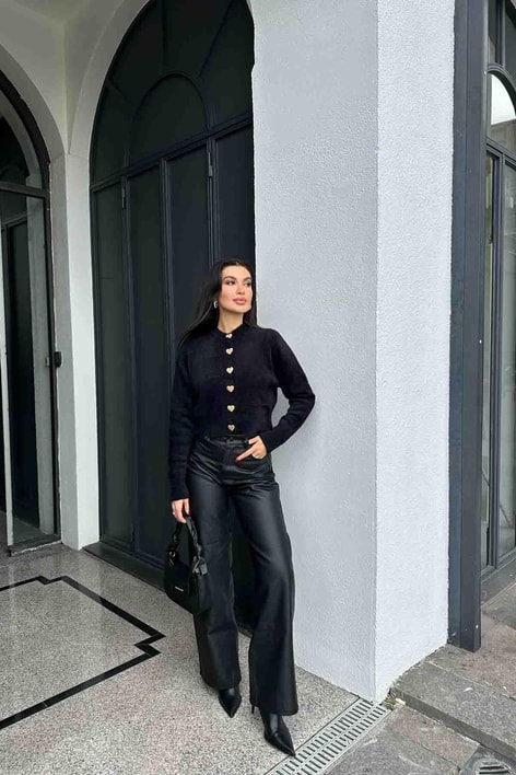 Paris Love Hırka Siyah