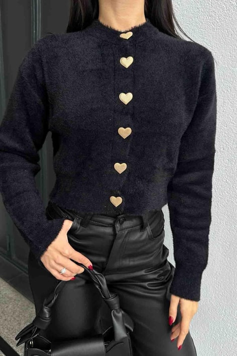 Paris Love Hırka Siyah