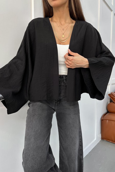 Yarasa Kol Kimono Siyah
