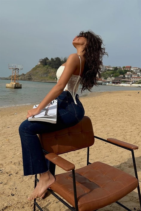 Crop Kesim Straight Jean Lacivert