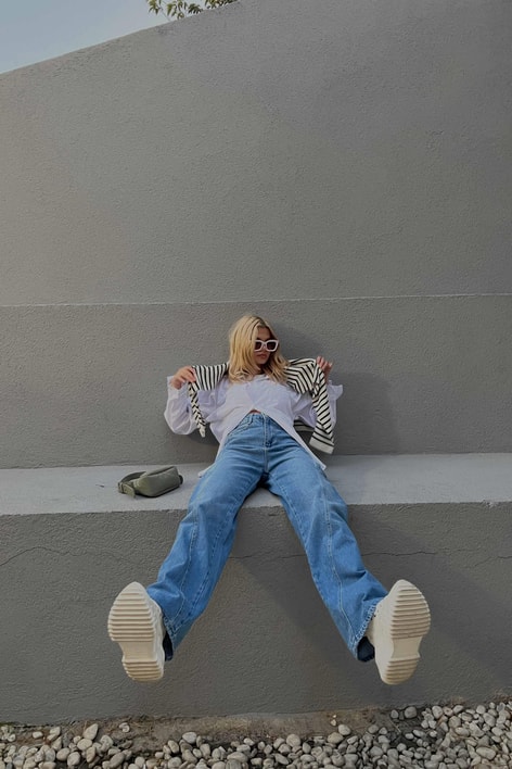 Dikiş Detay Premium Jean Mavi