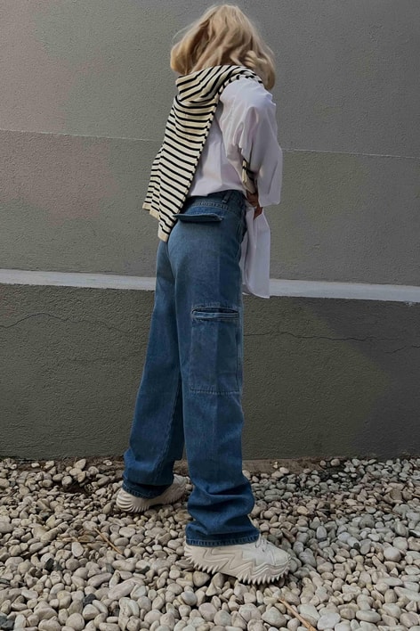 Dikiş Detay Premium Jean Mavi