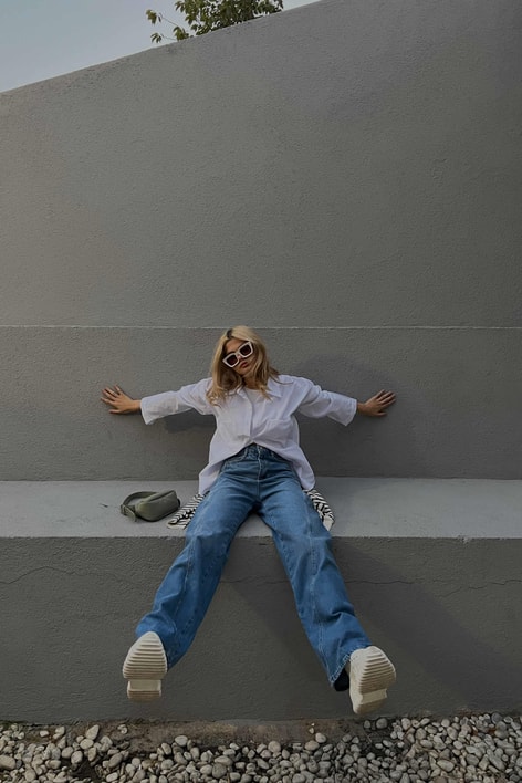 Dikiş Detay Premium Jean Mavi