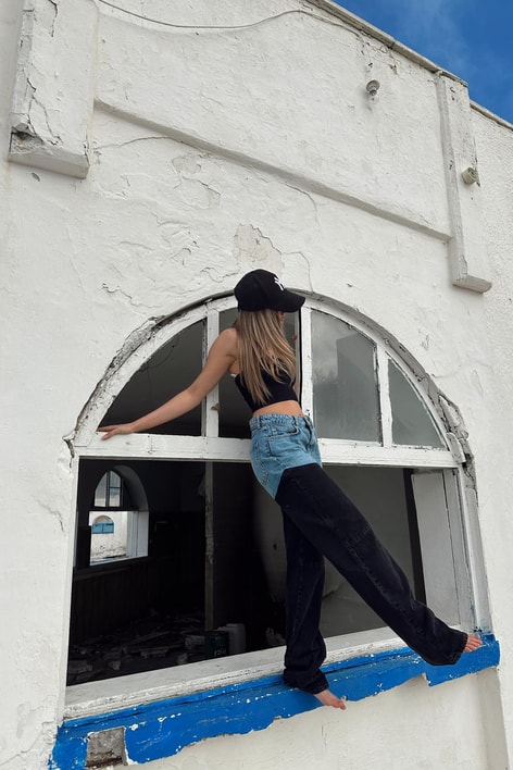 Double Colour Jean Siyah