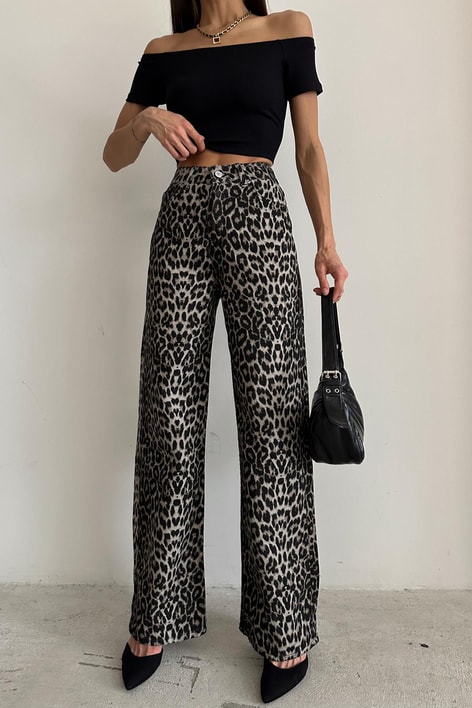 Leopar Desenli Palazzo Jean Kahve