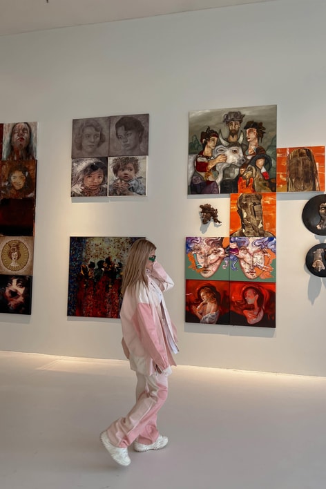 Renk Bloklu Gabardin Jean Krem