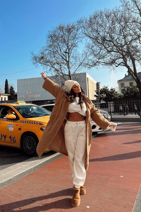 Cep Detay Çıtçıtlı Teddy Kaban Camel