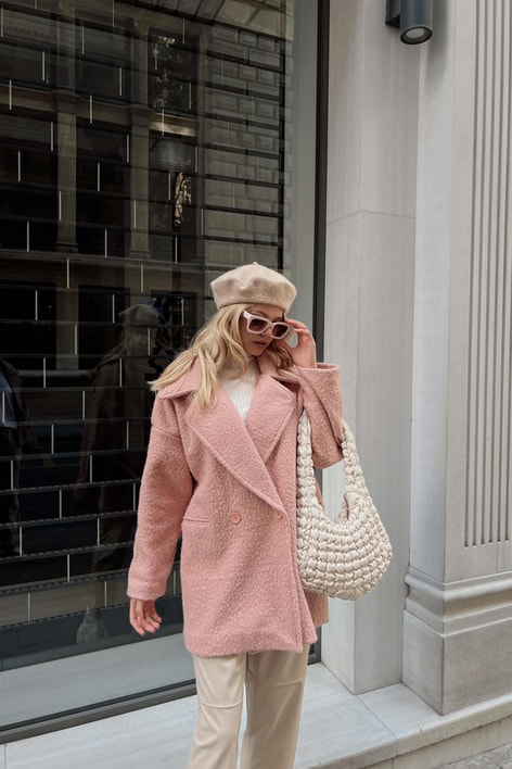 Çizgi Astarlı Buklet Kaban Pudra