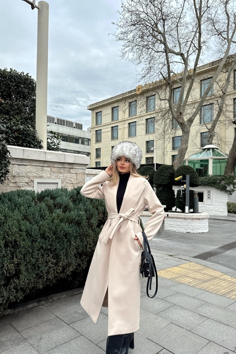 Kuşaklı Basic Kaşe Kaban Taş