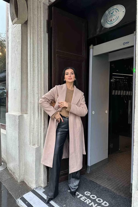 Kuşaklı Kaşe Kaban Vizon