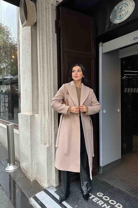 Kuşaklı Kaşe Kaban Vizon