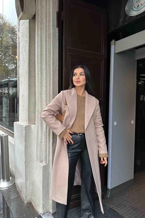 Kuşaklı Kaşe Kaban Vizon