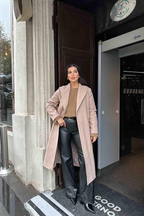 Kuşaklı Kaşe Kaban Vizon