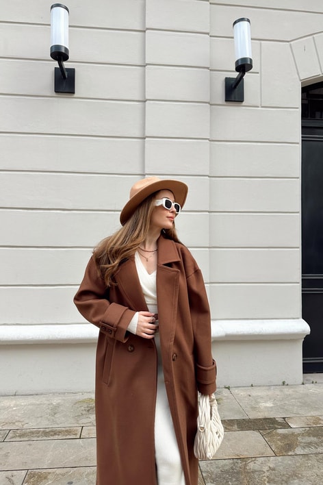 Premium Maxi Kaban Kahve