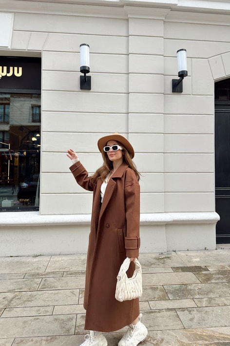 Premium Maxi Kaban Kahve