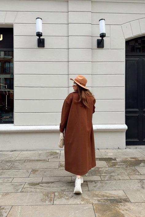 Premium Maxi Kaban Kahve