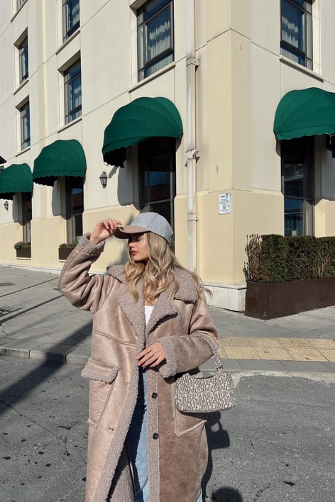 Teddy Astarlı Kaban Vizon