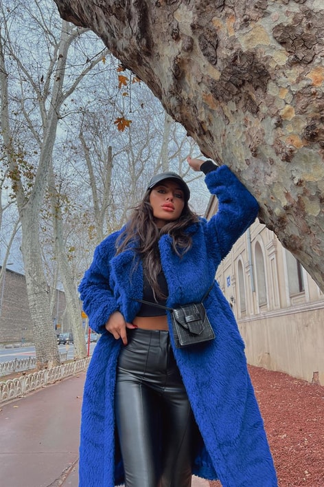 Yumoş Teddy Kaban Saks Mavisi