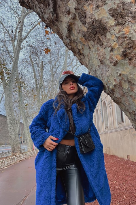 Yumoş Teddy Kaban Saks Mavisi