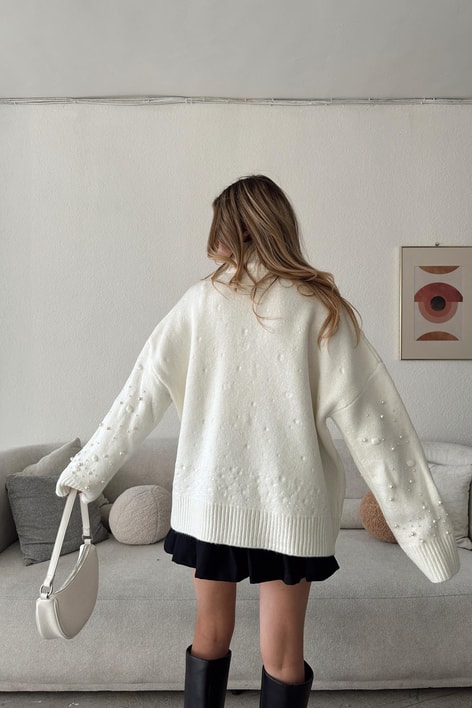 Balıkçı İnci Kazak Ekru