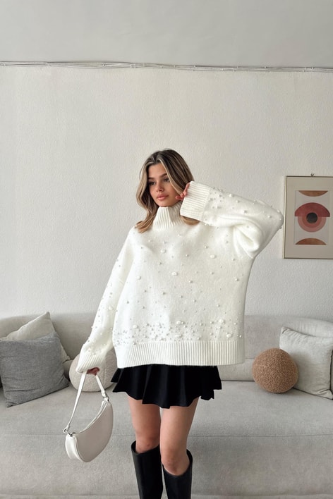 Balıkçı İnci Kazak Ekru