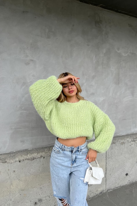 Balon Kol Kılçıl Kazak Fıstık Yeşili