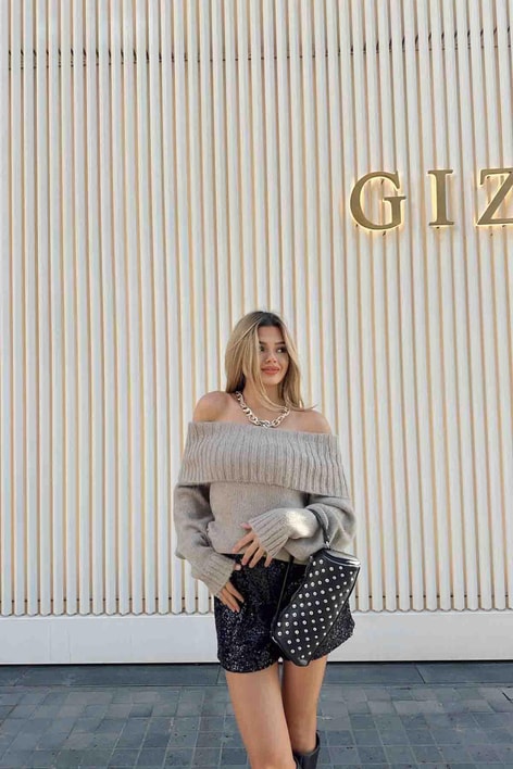 Madonna Yaka Triko Kazak Vizon