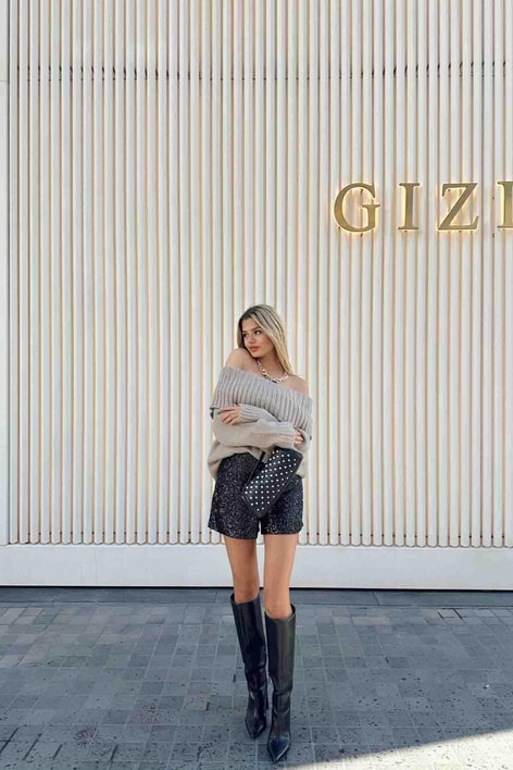 Madonna Yaka Triko Kazak Vizon