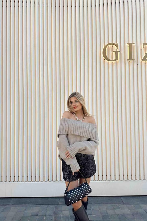 Madonna Yaka Triko Kazak Vizon