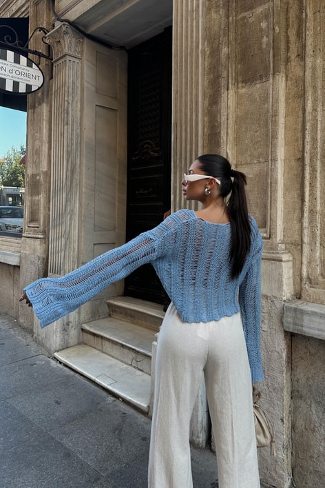 Merserize Salaş Kazak İndigo