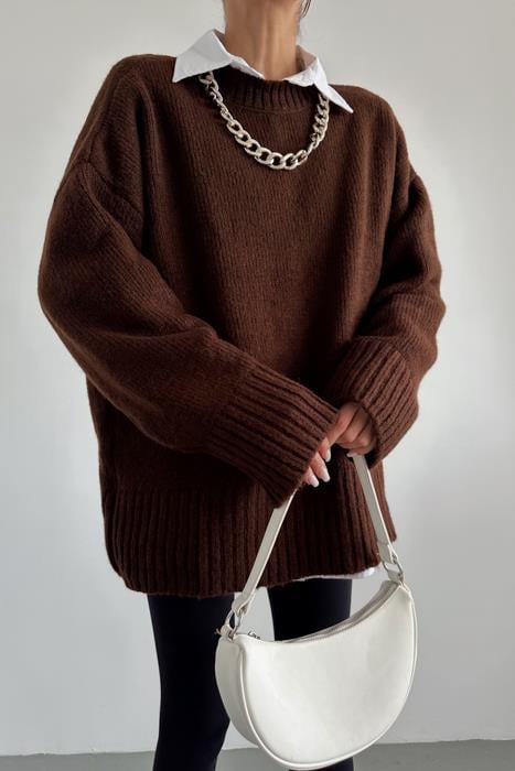 Oversize Kazak Kahve