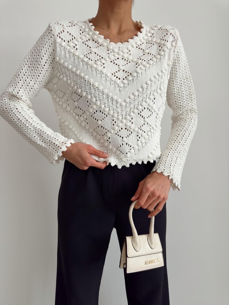 Ponpon Merserize Triko Ekru