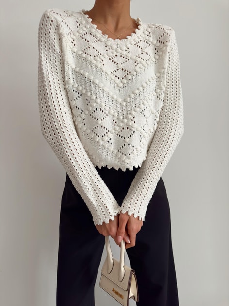 Ponpon Merserize Triko Ekru