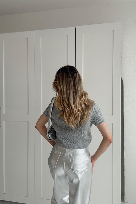 Taş İşleme Triko Gri