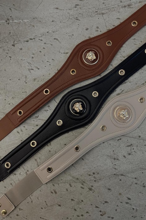 Medusa Deri Elastik Kemer Taba