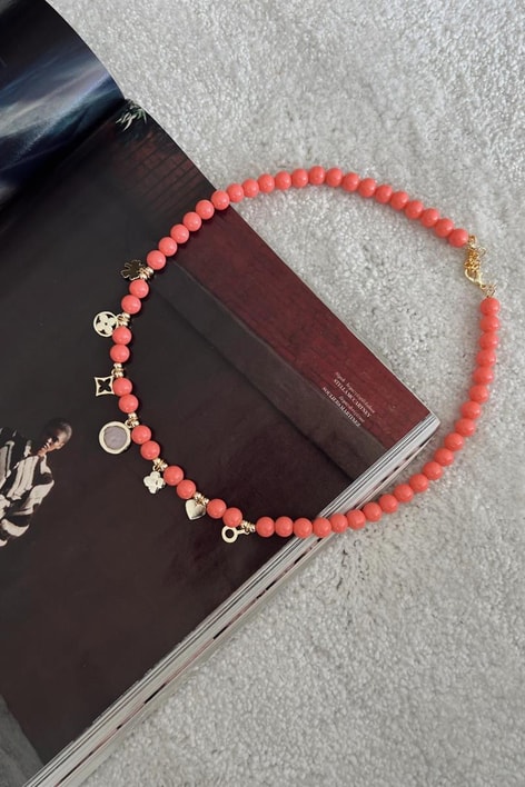 Mykonos Boncuk Kolye Gül Kurusu