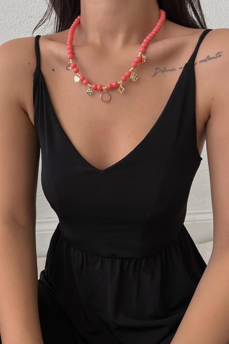 Mykonos Boncuk Kolye Gül Kurusu