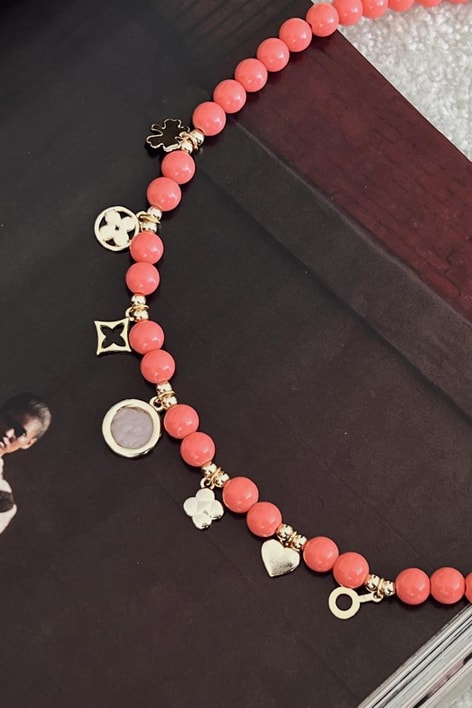 Mykonos Boncuk Kolye Gül Kurusu