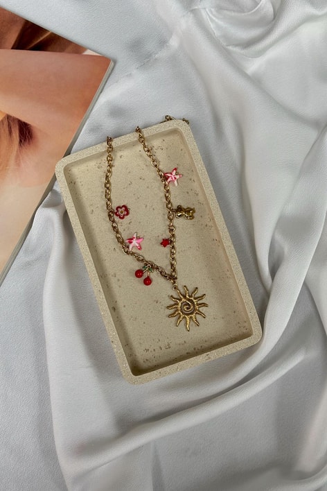 Sun Flower Kolye Gold