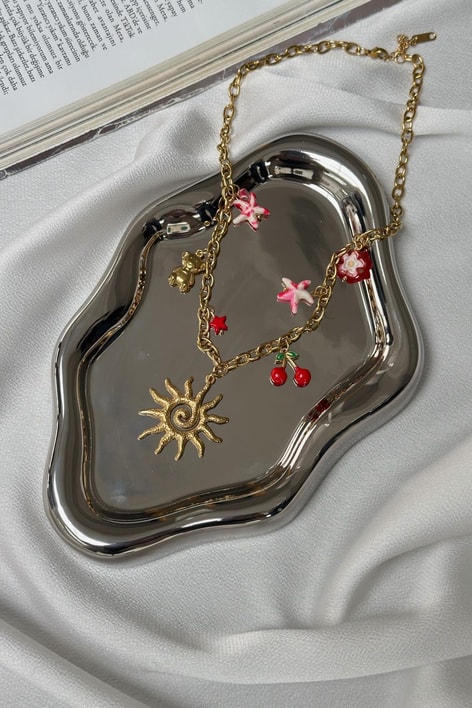 Sun Flower Kolye Gold