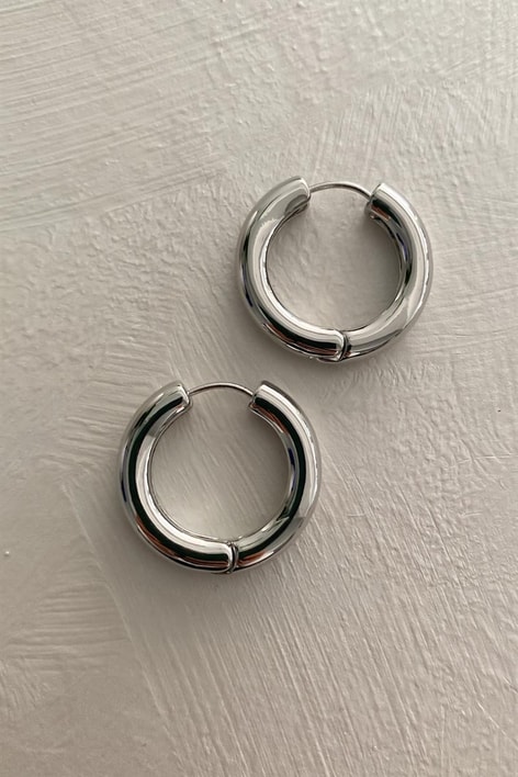 Halka Ferl Küpe Gümüş