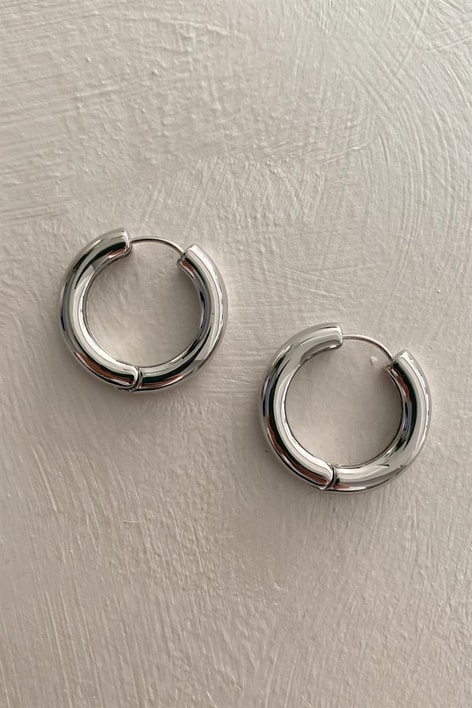 Halka Ferl Küpe Gümüş