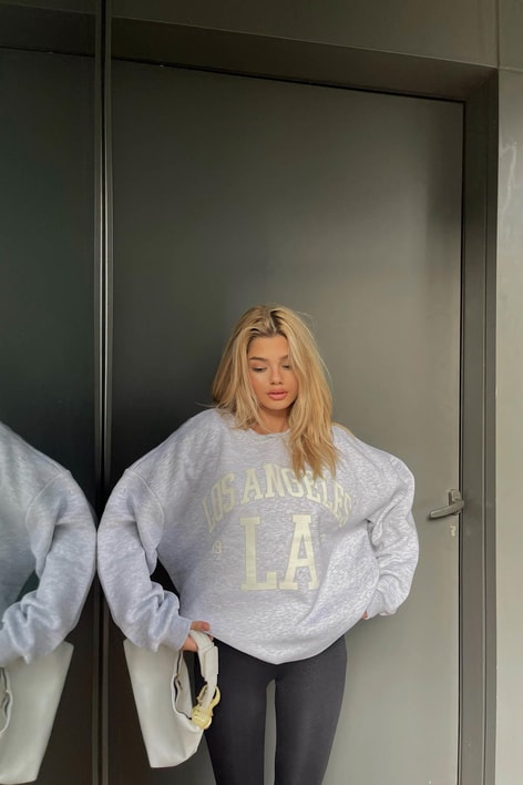 Los Angeles Sweatshirt Gri Melanj