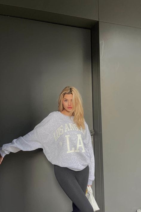 Los Angeles Sweatshirt Gri Melanj