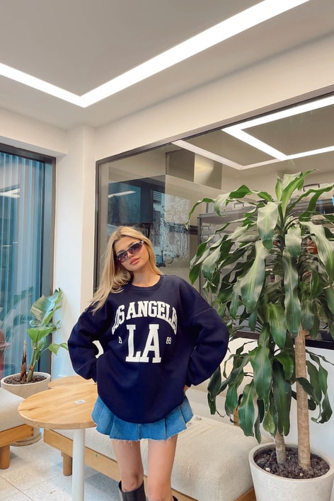 Los Angeles Sweatshirt Lacivert