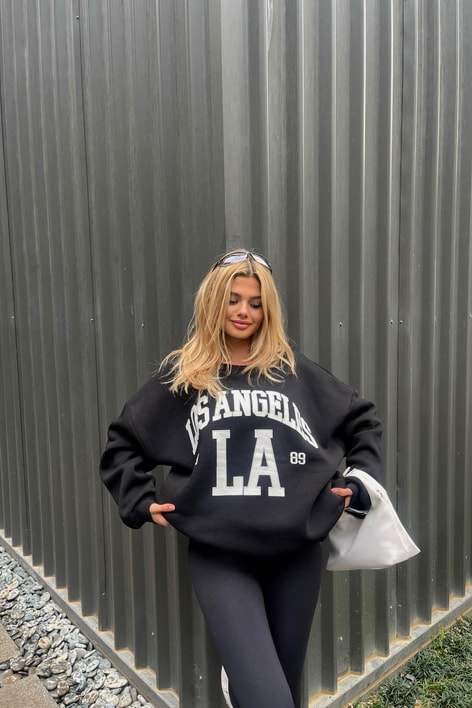Los Angeles Sweatshirt Siyah